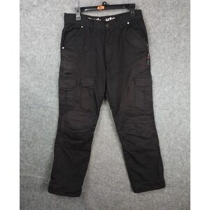Red Route Motorcycle Jeans Men's 32 (FITS 30 x 29) Black Kev-lar Cotton Cargo